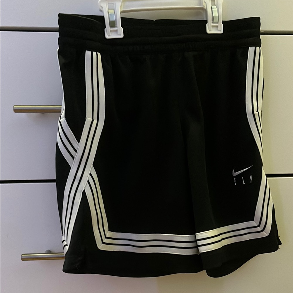 Nike Fly Black Shorts with White Stripes